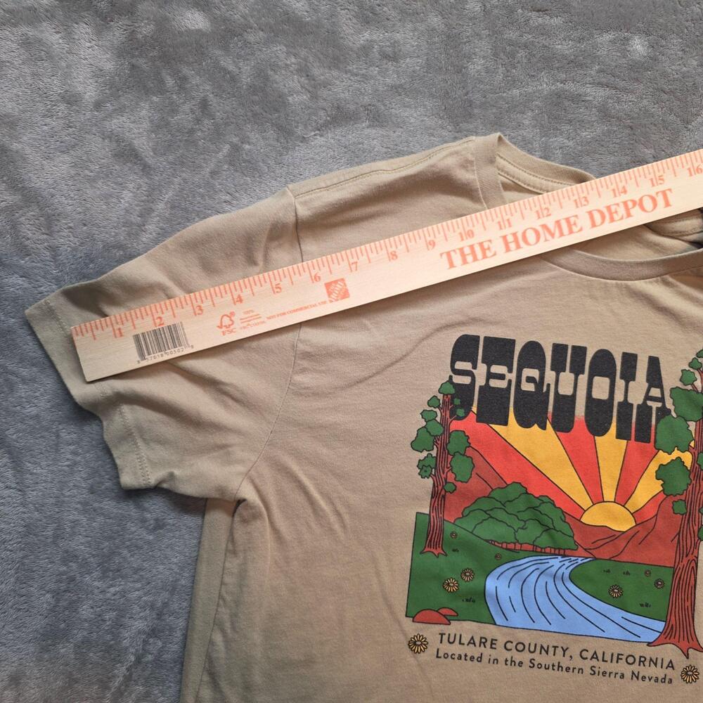Old Navy Shirt Mens S Beige Sequoia National Park Graphic T-Shirt California - Picture 5 of 6
